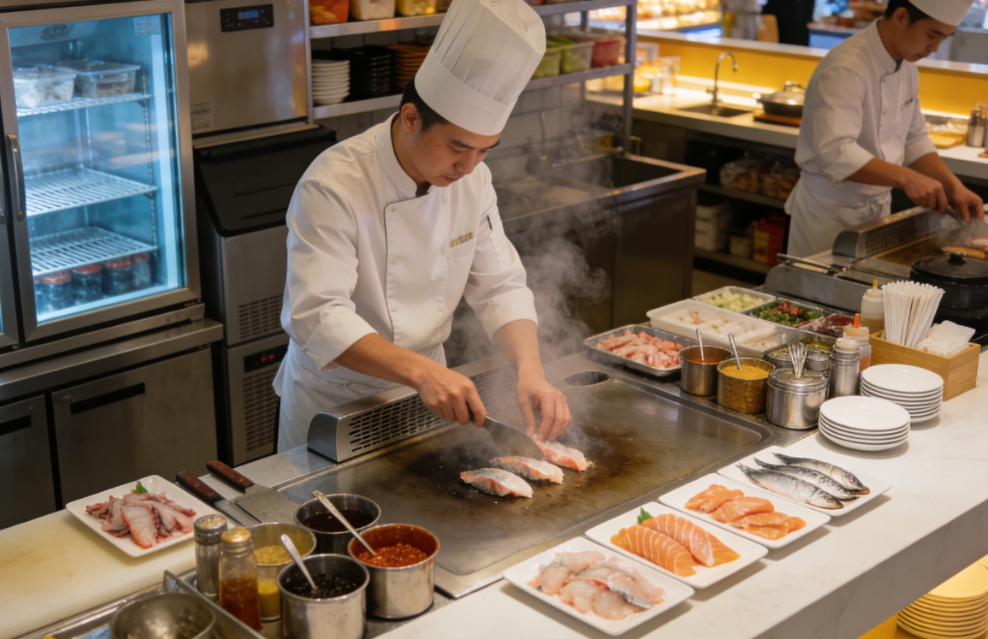 商场 “小餐漂亮饭” 爆红，水产后厨的效率化运营与损耗管控技巧